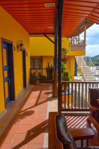 En balkong eller terrasse på Ecohotel Guaduales Pereira