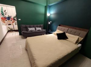 Postel nebo postele na pokoji v ubytování Lin's B&B