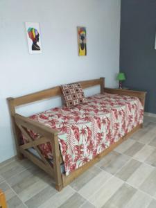 Giường trong phòng chung tại Kleine Häuser Apart Cabañas VGB-Córdoba