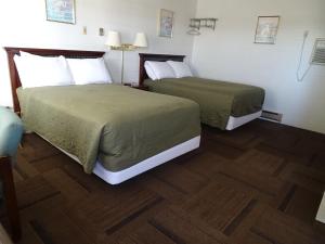 - une chambre d'hôtel avec 2 lits dans l'établissement PRAIRIE WINDs MOTEL CARTHAGE, 