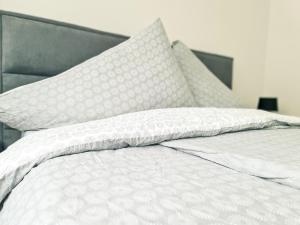 Postel nebo postele na pokoji v ubytování Nika Apartment - Aare Jungfrau AG