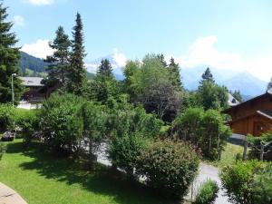 ヴィラール・シュル・オロンにあるApartment Le Mont Blanc 8 by Interhomeの家の庭からの眺め