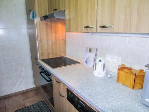 MühldorfにあるHoliday Home Stefanie by Interhomeの小さなキッチン(カウンタートップ、シンク付)