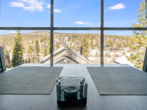 En generel udsigt til bjerge eller udsigt til bjerge taget fra feriehuset