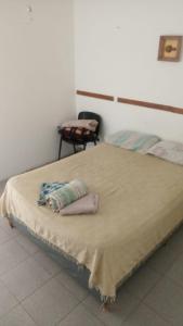 ein Bett mit zwei Kissen auf einem Zimmer in der Unterkunft LowCost Zona Sur Mono in San Miguel de Tucumán