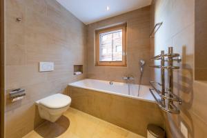un bagno con wc e vasca da bagno di Cordee 3 spa access a Nendaz