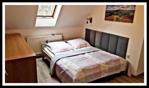 韋特利納的住宿－Leśne Berdo 4，一间带床的卧室,位于带窗户的房间内