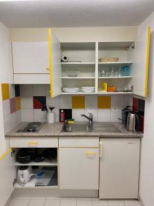 Kuchyň nebo kuchyňský kout v ubytování Private Studio Apartment in Bremgarten
