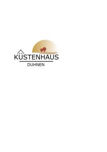 ein Logo für ein Dumpingunternehmen in der Unterkunft Küstenhaus Duhnen - Erdgeschoss mit Terrasse in Cuxhaven