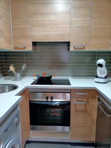 Kuchyň nebo kuchyňský kout v ubytování Relájate en Ramales de la Victoria, apartamento con piscina y parking