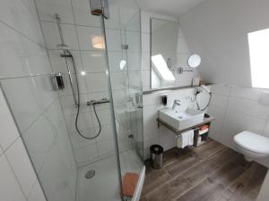 Koupelna v ubytování Hotel zum ehem. königl. Bayr. Forsthaus