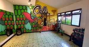 Posilňovňa alebo fitness centrum v ubytovaní Santiago Dc Hostal