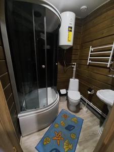 
A bathroom at Severnie Sklony Guest House
