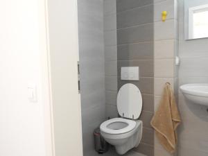 a bathroom with a toilet and a sink at TRUST Apartaments 2 in Braşov +24 photos