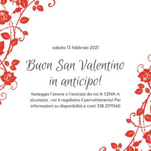 a invitation with red flowers on a white background at Locanda San Barnaba in Scarperia