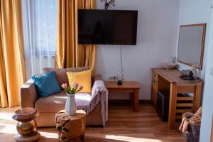 A television and/or entertainment centre at Rodope Nook Guest house