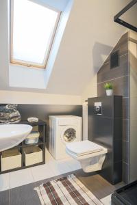 a bathroom with a toilet and a sink at Golden Apartments Zakopane&B13 in Zakopane