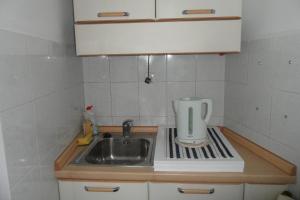 Kuchyň nebo kuchyňský kout v ubytování Room Leon
