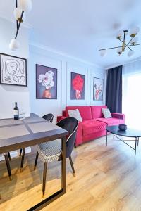 Posedenie v ubytovaní LAGUNA Apartament Polanica Residence 6 z garażem SPA