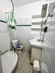 Koupelna v ubytování Ti Cabanon. Appartement vue mer à Deshaies. + 13 fotografií