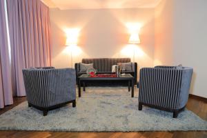 Ruang duduk di Hotel Banana City Winterthur