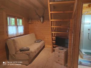 Koupelna v ubytování Chatki Saturnina i pokoje + 37 fotografií