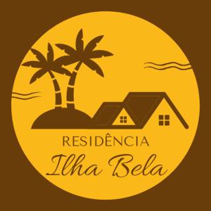 a logo for a resort with palm trees and a house at Residência Ilha Bela in São Luís