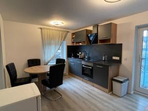 Kuchyň nebo kuchyňský kout v ubytování Ferienwohnung Nordsauerland