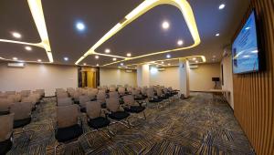 Der Geschäftsbereich oder Konferenzraum in der Unterkunft ABISHA Hotel Sanur