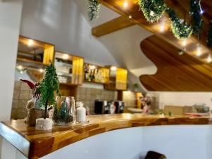 a kitchen with a sink and a counter top at Protekal Wellness & SPA in Zlatibor