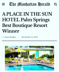 Bazén v ubytování A PLACE IN THE SUN Hotel - ADULTS ONLY Big Units, 24h Heated Pool & Spa in 1 Acre Park Prime Location, DOG Friendly, TOP Midcentury Modern Boutique Hotel nebo v jeho okolí