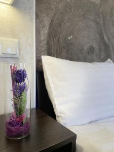 Кровать или кровати в номере Отель Нивки