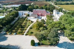 an aerial view of a house with a garden at Masseria Mongiò dell'Elefante in Otranto
