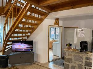 TV a/nebo společenská místnost v ubytování Casa Bucataria Fonix