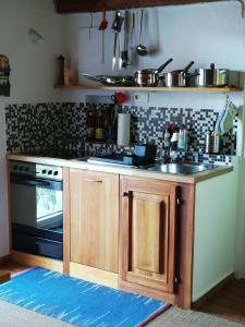 Dapur atau dapur kecil di Rustico la Stalla