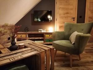 Posezení v ubytování Le Haut' Mont