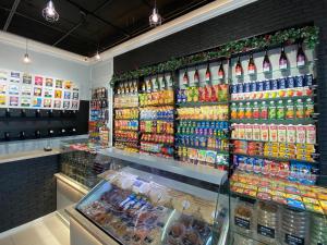 a store filled with lots of different types of drinks at Студия 15 in Irkutsk