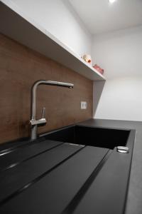 a kitchen sink with a faucet on a counter at Casa D‘Antino in Titisee-Neustadt +16 photos