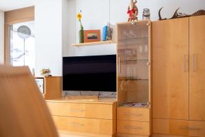 A television and/or entertainment centre at Ferienwohnung Flanuf