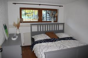Postel nebo postele na pokoji v ubytování Haus Lina