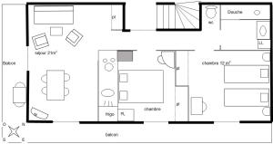 ムジェーヴにあるChalet Monte-Penteの間取り