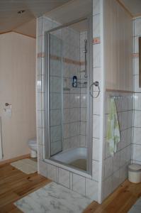 Vannituba majutusasutuses Gîte de la barrière