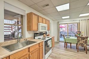 A kitchen or kitchenette at Lovely Mountain Apartment with Patio and Koi Pond!