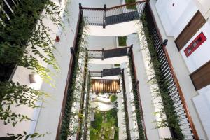 an overhead view of a building with plants at Lasol Boutique Hotel in Da Lat