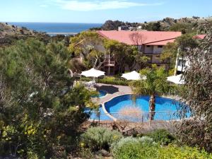 an aerial view of the resort with the ocean in the background at Belle Vista in Wirrina Cove