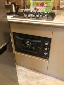 A kitchen or kitchenette at Lovely gorgeous apartment among green Maadi