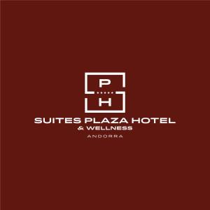 a logo for suites plaza hotel and villas andora at Suites Plaza Hotel & Wellness in Andorra la Vella
