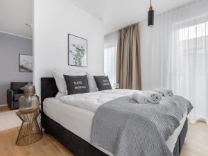 Postel nebo postele na pokoji v ubytování limehome Gütersloh Eickhoffstraße