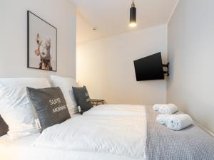 Postel nebo postele na pokoji v ubytování limehome Gütersloh Eickhoffstraße