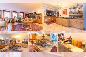 ペルティサウにあるアパートメントハウス トリストナウの台所とリビングの絵画のコラージュ